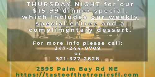 Thursday Nights - Community Appreciation Night