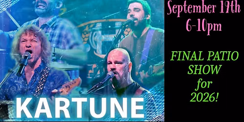 KARTUNE at Bourbon Mill *FINAL PATIO SHOW for 2026!*