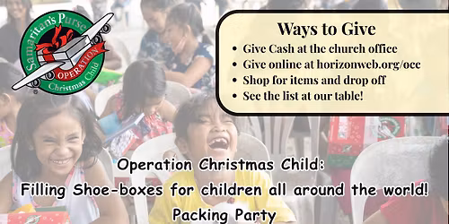 Operation Christmas Child Packing Party