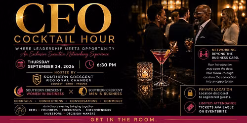 CEO Cocktail Hour presented by Southern Crescent Women & Men In Business