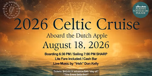 Annual Celtic Cruise on the Hudson, Aboard the Dutch Apple