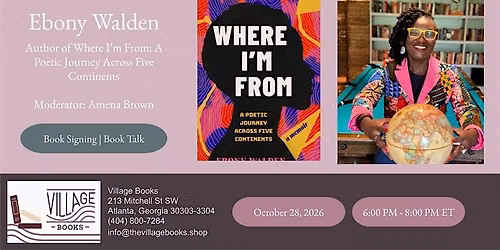 Book Signing and Author Talk with Ebony Walden