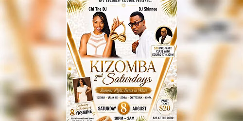 NYC 2nd Saturdays August Kizomba Party [Summer Night, Dress in White]