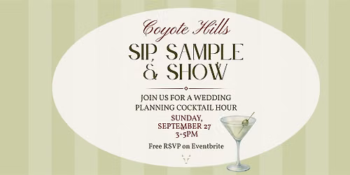 Sip, Sample, and Show: A Wedding Planning Cocktail Hour with Coyote Hills