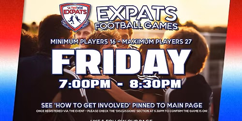 FRIDAY - Expats 7-A-Side Football