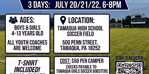 Tamaqua Lady Raiders Soccer Camp 2026