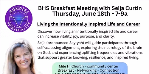 BHS Breakfast Meeting with Seija Curtin