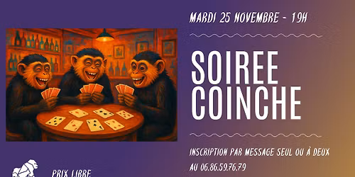 SOIREE COINCHE au Gorille