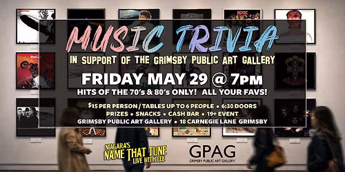 Music Trivia: Hits of the 70s & 80s- SOLD OUT