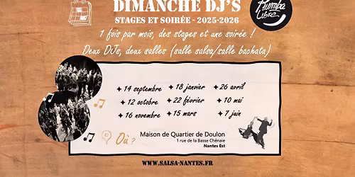 \ud83e\udd29 Rumba Libre - stages et soir\u00e9e - Dimanche DJ #04 \ud83e\udd29