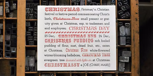 Introduction to Letterpress \u2013 Christmas class