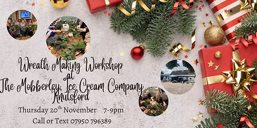 Christmas Wreath Making at The Mobberley Ice Cream Company Knutsford