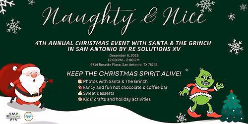 4th Annual Christmas Celebration with Santa & the Grinch!