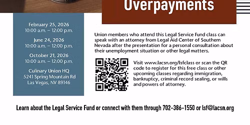 FREE Legal Service Class: Unemployment Compensation & Overpayments