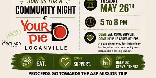 Your Pie Night - ASP Mission Trip Fundraiser