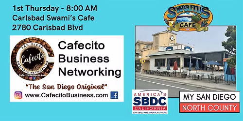 Cafecito Business Networking Carlsbad - 1st Thursday Sep