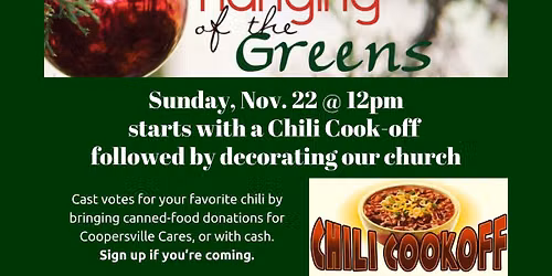 Chili Cook-off and Hanging of the Greens