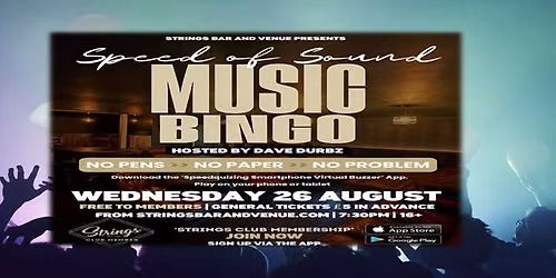 Stings Music Bingo Night