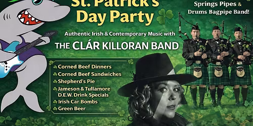 St. Patrick's Day Party with Clar Killoran & Pipes & Drums at Sharkey's