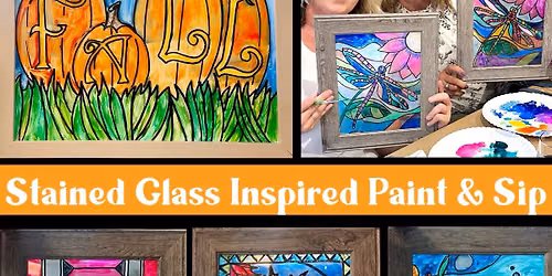 Stained Glass Inspired Paint & Sip