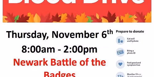 BLOOD DRIVE: Newark Battle of the Badges