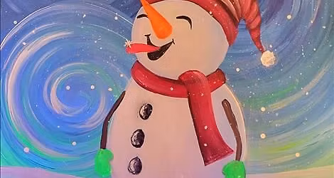 Swirly Snowman-Blacklight