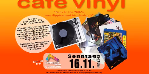CAF\u00c9 VINYL - Zur\u00fcck in die 70er! - Vom Hippiesound zum Hardrock - mit Hartmut Fischer