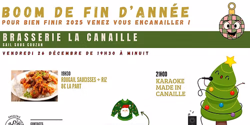 Boom de fin d'ann\u00e9e \u00e0 la Canaille