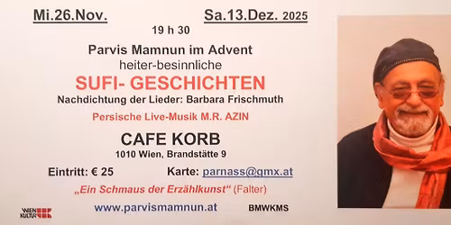 PARVIS MAMNUN pr\u00e4sentiert "heiter-besinnliche SUFI-GESCHICHTEN" & Persische LIVE-Musik