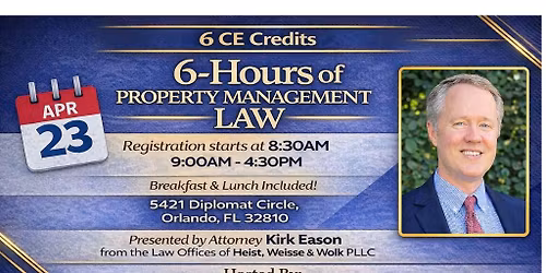 Property Management Law: Hosted by ORRA PMC and Central Florida NARPM