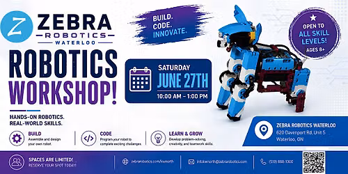STEM Robotics & Coding Workshop | Zebra Robotics Waterloo