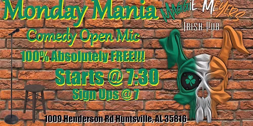 Monday Mania Comedy Open Mic