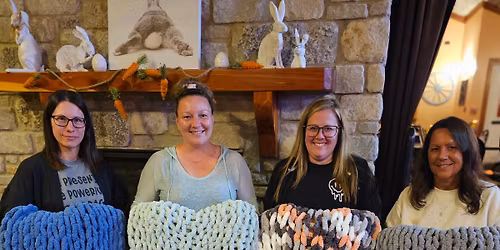 2 SPOTS LEFT! Dec 6th - Sawmill Brewing Company Chunky Knit Blanket Workshop 