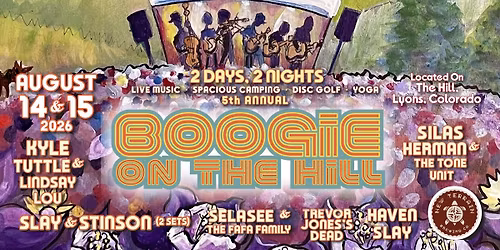 BoogieOnTheHill Camping & Live Music Festival 2026