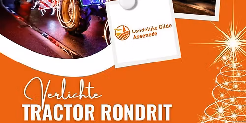 Verlichte Tractor Rondrit