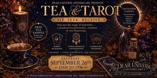 Tea & Tarot: September Energy. Sip. Seek. Receive.