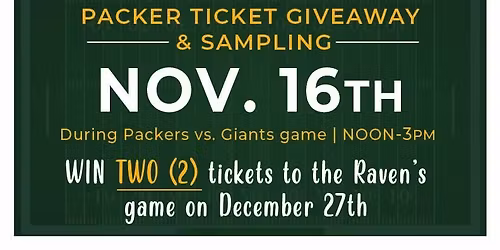 Packers Ticket Giveaway & Titletown Beer Sampling