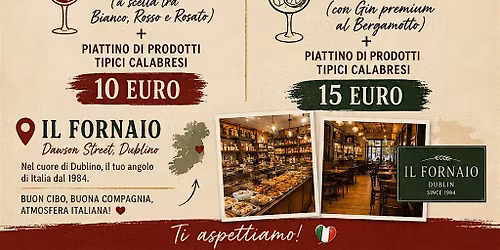 Un vero Aperitivo Calabrese a Dublino