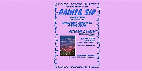 Otter Bar Paint & Sip: Floral Sunset
