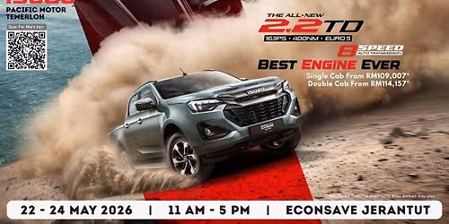 Isuzu Temerloh Isuzu D-Max Roadshow @ Econsave Jerantut 22\/5\/26, 23\/5\/26, 24\/5\/26