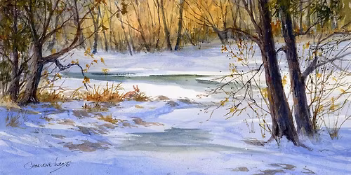 Woodland Scene Watercolor