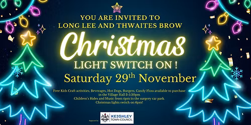 Christmas Light Switch On ! Long Lee and Thwaites Brow 