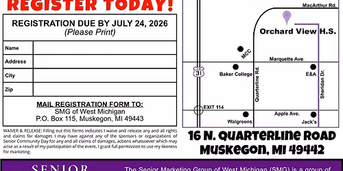 15th Annual Senior Community Day — 16 N Quarterline Rd, Muskegon, MI 49442-1429, United States