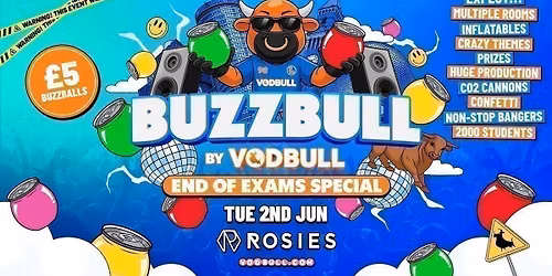  \ud83e\udde1 BUZZBULL TUESDAY by Vodbull END OF EXAMS SPECIAL \u26a0\ufe0f[ON SALE NOW!!]\u26a0\ufe0f at ROSIES!! 02\/06