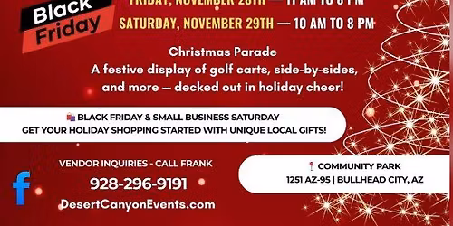 \ud83c\udf84 Bullhead City Christmas Fair & Parade Post