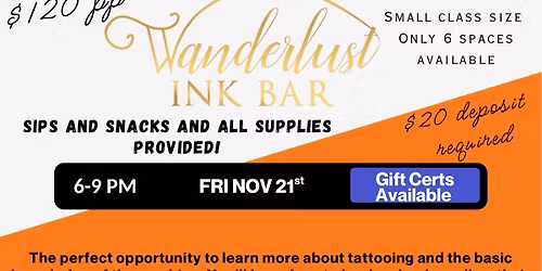 Ink Night! Learn 2 Tattoo with Wanderlust 