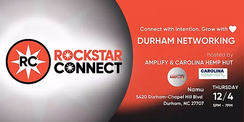 Free Durham Rockstar Connect Networking Event (December, NC)