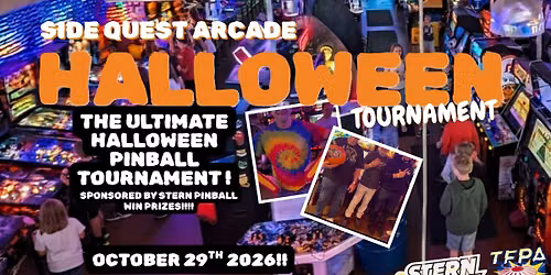 Halloween 2026 Pinball Tournament sponsored by STERN PINBALL come have fun in DFW TEXAS!! Pinball