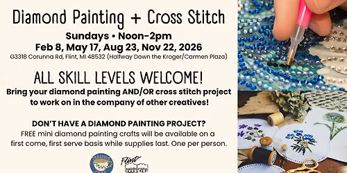Diamond Painting + Cross Stitch at Creative Cafe
