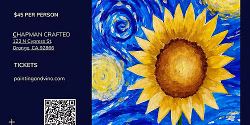 Sunflower Dreams Paint and Sip Experience in Orange